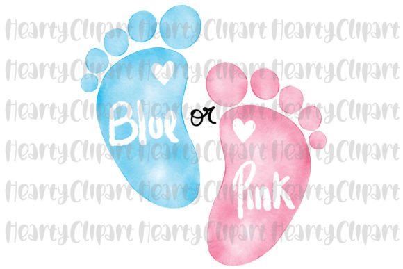 Download Blue or Pink Baby Feet PNG Gender Reveal - Premium Resources