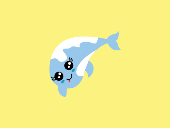 Download Kawaii Soft Blue Cute Whale Icon - Cute whale Collection