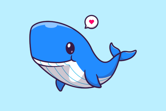 Download Cute Whale Swimming Cartoon Illustration - Cute whale Collection