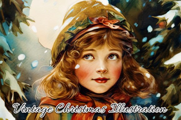 Download Vintage Christmas Card Illustration IV - Premium Bundle