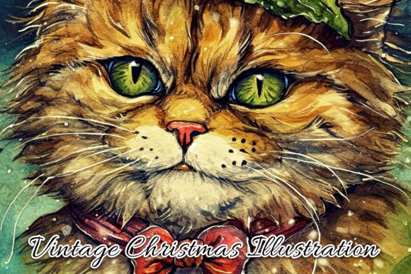 Download Vintage Christmas Card Illustration IX - Vintage christmas card Collection