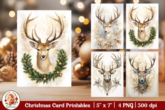 Download Vintage Christmas Card Christmas Deer - Vintage christmas card Collection